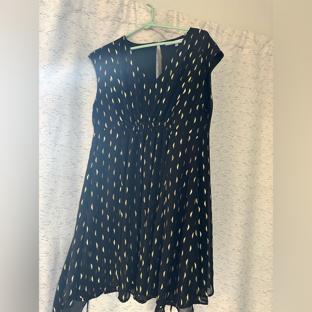 Stitch fix black and gold maternity dress